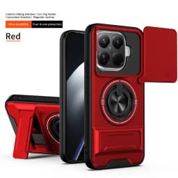 Lens Slide Cover For Xiaomi 15T Pro Redmi A5 13C Poco M7 Plus C65 C71 X5 Pro Ring Stand Built-in Magnetic Car Mount Case