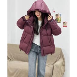 Ladies Down Cotton Jacket 2025 Hooded Medium To Long Women's Winter Parka Coat Comfortable Korean Version Female Outerwear