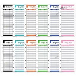 2023 New A7 Budget Binder Cash Envelopes for Money Saving Organizer with Zipper Pockets, Budget Sheets and Self-adhesive Labels
