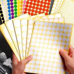 25mm Multicolor Code Labels Round Dot Stickers for Crafts Making Notes Marks Playing Games Circle Removable Label Sticker
