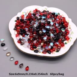 8x14mm 30/60Pcs Water Drop Shape Czech Glass Beads DIY Jewelry Findings Water Drop Glass Loose Beads for Jewelry Making Necklace