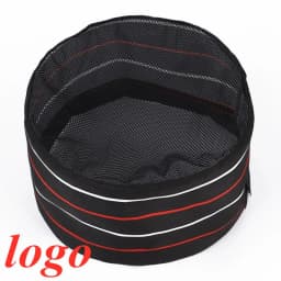 Custom Logo Dome Mesh Chef Hats Women Men Breathable Adjustable Food Service Work Cap Japanese Korean Style Cuisine Hat Cook Hat