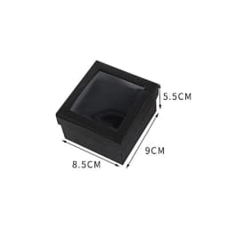 Men Simple Black Snake Pattern Necktie Bow Tie Packaging Box With Window Party Necklace Ring Storage Case Wedding Jewelry Gift