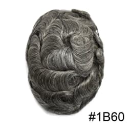 Double knotted Toupee Men 0.06-0.08mm PU Natural Hairline Men Wig Human Hair System Unit 6" Male Hair Prosthesis Soft Male Wig