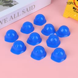 10Pcs Mini Doll Helmet 1:12 Dollhouse Miniature Safety Helmet Model Doll Decor Toy Doll House Accessories