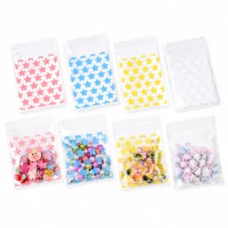 50pcs OPP Star Printed Packaging Bags Self-Adhesive Bags Jewelry Crafts Packaging Bags Transparent Packaging Ziplock Bags