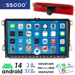 ESSGOO 7/9" Android 14 CarPlay GPS Navi for VW Caddy Life 2K Facelift Cross maxi Car Stereo Radio Rear View Camera Brake Light