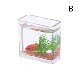 1Pcs 1:12 Dollhouse Miniature Fish Tank Simulation Aquarium Home Decor Toy Doll House Accessories