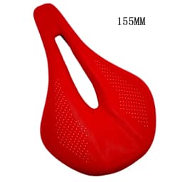 2026 NEW Pu + Carbon Fiber Saddle Road MTB Mountain Bike Bicycle Saddle for Man Cycling Saddle Trail Comfort Races Seat Red Whit