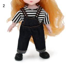 16cm Doll Clothes High-end Dress Up Mini Cute Dolls Skirt Suit Jeans Pants T-shirt Skirt Suit Kids Gift Toy DIY Doll Accessories