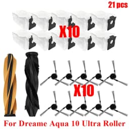 Acccessories Fit For (Dreame Aqua 10 Ultra Roller) Vacuum Parts Main Roller Brush Side Brush Cleaner Filter Dust Bag Roller Mops