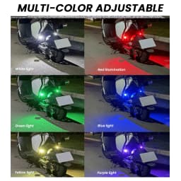2/4/6PCS LED Emergency Warning Lights with Remote Control 7 Colors USB Rechargeable Car Flashing Light for Car Moto Drone Bike