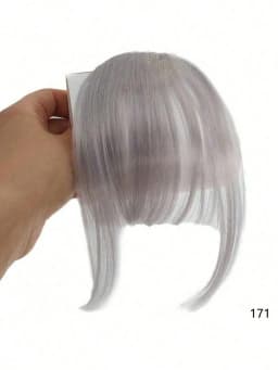 Thin Blunt Bangs Clip-On Synthetic Hair Extension Natural Looking Instant Hairstyle Quick Style Hairpiece Daily & Party