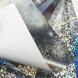 20 Sheets Glittering Paper Reflective Plastic Sheet for Art Craft Scrapbooking H8WD