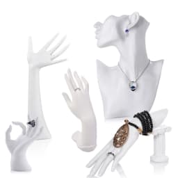 5 Style Mannequin 3 Colors Stand Holder Rose Red Earrings Ring Necklace Bracelet Jewelry Display Bangle Watch Jewelry Storage