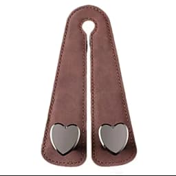 Heart Shape Metal Car Seat Headrest Hooks 2 in 1 Leather Car Seat Back Hook Purse and Bag Backpack Double Hook Car Seat Hanger