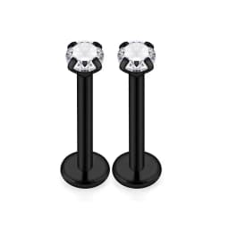 1-16pcs 16G Stainless Steel Lip Rings Studs Medusa Labret Monroe Tragus Helix Cartilage Forward Earrings Piercing Jewelry Black