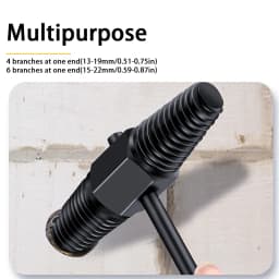 Water Pipe Break Extractor - Dual-Purpose Water Pipe Screw Removal Tool for 1/2in/ 3/4in Pipe Valve Faucet Break Bolt Remover
