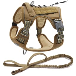 Reflective Tactical Harness For Large Small Dogs Training Vest Leash Pet Harness And Leash Set For Dog Outdoor Adjustable Padded