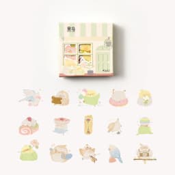 45PCS Kawaii Creative House Stickers Box Scrapbooking Stationery School Supplies Cute Theme for Crafting And Organizing