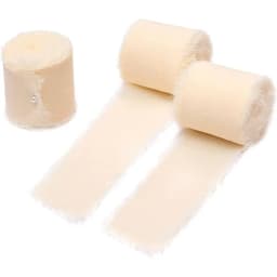 5 Meters Hand Torn Edge Chiffon Ribbon Wedding Hold Flower Tassel Ribbon Bow Decoration Snow Silk Fabric Strip