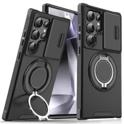 Slide Camera Protection Magnetic Stand Phone Case for Samsung S25 S24 S23 Plus S21 S22 Ultra S20 FE A54 A15 A14 A05 A05S Cover