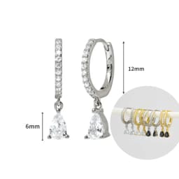 925 Sterling Silver Ear Needle White Zircon Silver Series Earrings ins Tassel Pendant Hoop Earrings For Women Advanced Jewelry