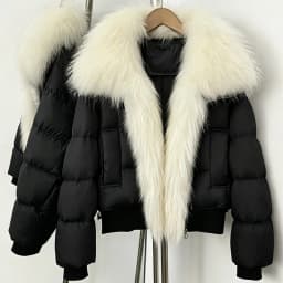OFTBUY New Winter 90 Duck Down Jacket Women Real Fox Fur Short Warm Puffer Coat Female Fashion Casual Natural Fur Outerwear Lady