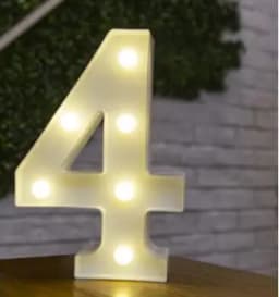 Decorative Letters Alphabet Letter LED Lights Luminous Number Lamp Night Light Wedding Proposal Party Baby Bedroom Decoration