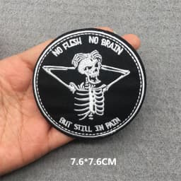 Feeling Good Embroidery Patch for Clothing Punk Iron on Patches Appliques DIY Sewing Clothes Jacket Jeans Home Decoration