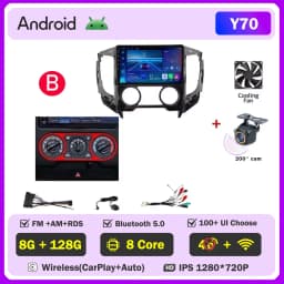 Android Autoradio For Mitsubishi Pajero Sport 3 L200 5 Triton 3 2015- 2019 Car Radio Carplay GPS Navigation Stereo Player WIFI