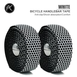 PCycling EVA Honeycomb Road Bicycle Handlebar Tape 2 Rolls 200cm x 3cm Textured Adhesive Bar Wrap with Bar End Plugs Cycling Set