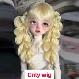 1/6BJD Wig Bangs Ponytail Curly Soft Mohair Wig Braids Suitable for 30cm DD SD Doll Wig Toy Accessories 6-7 Inches Hair