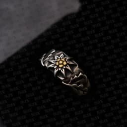 925 silver Original Art Style Flower Exquisite Edelweiss Rings for Women Fashion Light Luxury Suitable for Daily Wearing Jewelry