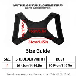 Adjustable Posture Corrector Back Support Belt- Breathable Non-Slip Ergonomic Support for Improved Posture Suitable for Sitting