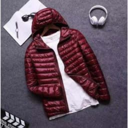 Ultra Light Down Jackets Feather Cotton Hoodie Autumn Winter Men Long Sleeve Zipper Waterproof Lightweight Coat Tops Oversize