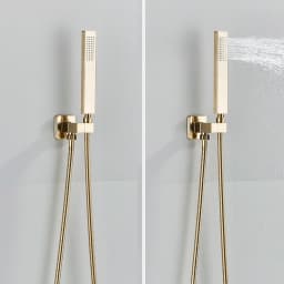 Brushed Gold Handshower Head ABS Plastic Handheld Shower Head 150cm Stainless Steel Shower Hose Wall Mounted Faucet Accessory