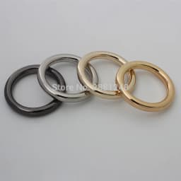 10-30pcs Webbing Strapping Metal Closed Round O Rings For Bags Parts Zinc alloy Backpack Collar Harness Snap Clasp Accessories