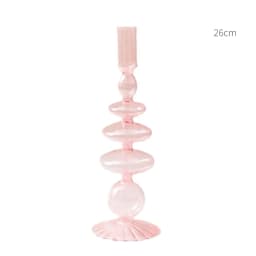 Floriddle Taper Candle Holders Glass Candlesticks for Home Wedding Table Decoration Glass Vase Table Bookshelf Candles Stand