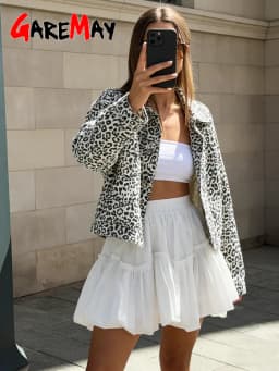 Spring Summer White Mini Skirt A-line High Waist Sexy Cute Ruffle Vintage Tennis Skirt Elastic Waist Tutu Short Skirts for Women