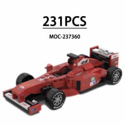 F1 Racing Car Building Blocks 8-Grid Racing Champion Vehicle (With Stickers) Children's Birthday Gift Christmas Toy Gift