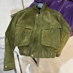 YOLOAgain 2026 Spring Short Suede Bomber Jacket Women Genuine Sheepskin Leather Jacket Ladies