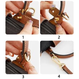 Leather Replacement Crossbody Bag Strap For Longchamp Mini Bag Shoulder Strap Without Punching Modification Bag Accessories