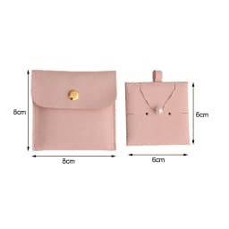 New Mini Jewelery Packaging Bags with Internal Card Necklace Ring Earrings Gift Storage Snap Button Envelope Organizer Pouch