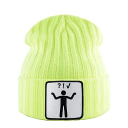 Knitted Skullies Beanie With Animals Patch Men Women Outdoor Casual Sport Hats Autumn Winter Solid Color Hip Hop Beanies
