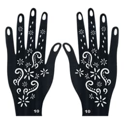 Pattern Tattoo Stencils for Women Hollow Henna Flower Tattoo Stencils for Hand Fingers Reusable Tattoo Templates Tattoo Tools