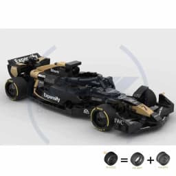F1 Racing Car Building Blocks 8-Grid Racing Champion Vehicle (With Stickers) Children's Birthday Gift Christmas Toy Gift