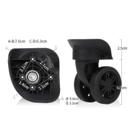 2Pcs/Pack Luggage Wheel for Delsey Wheels Replacement Suitcase Repair Accessories Omni-directional Wheel Mute
