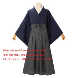 Men Vintage Solid Red Japanese Traditional Kendo Samurai Kimono Robe, Halloween Cosplay For Carnival Stage Theme Party Outfit