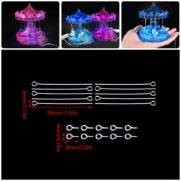 DIY Resin Mold 3D Carousel Horse Rotating Music Box Silicone Resin Epoxy Casting Mould Jewelry Box for DIY Craft Home Ornament